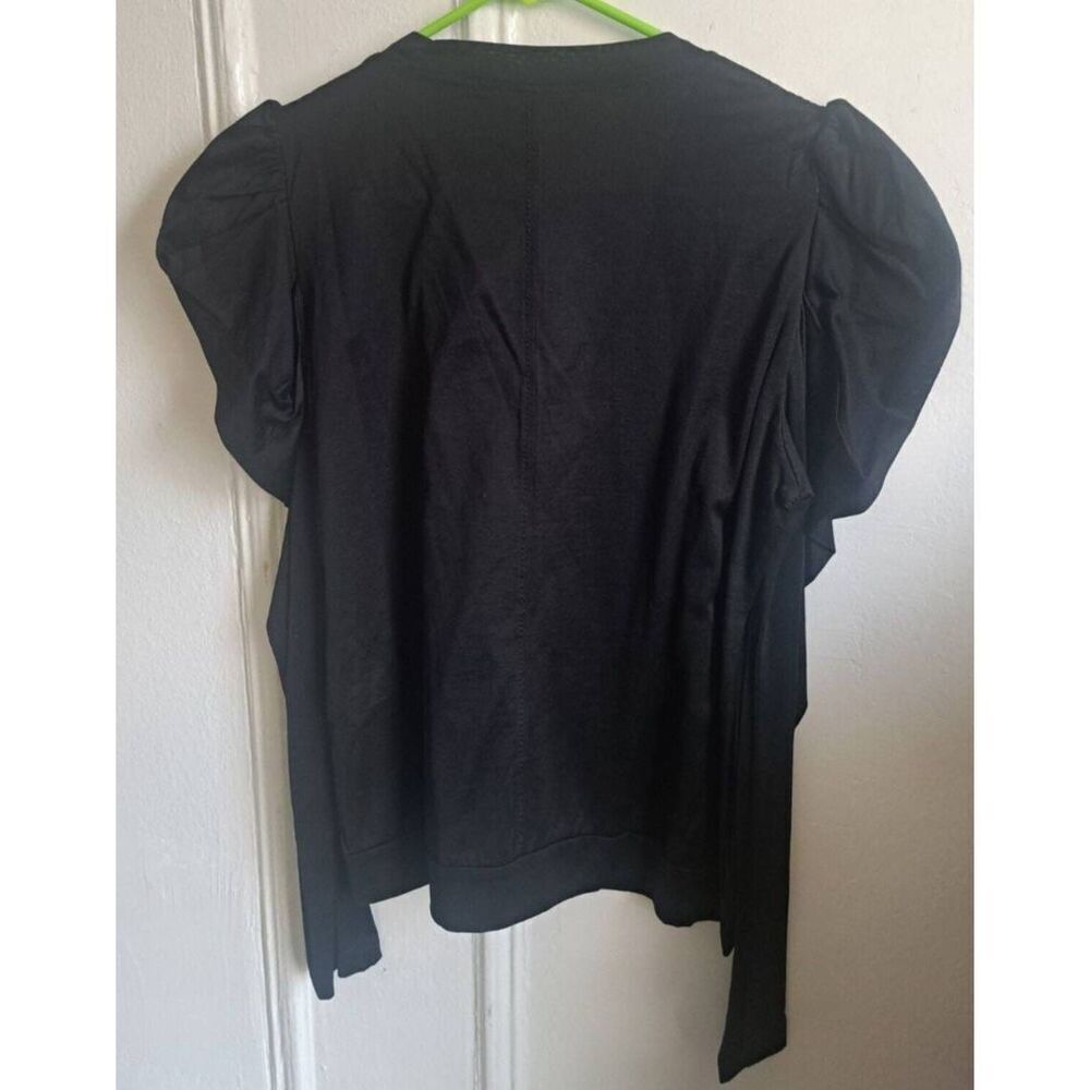 Lavia Womens xlarge longsleeve lightweight puff sleeve blouse top black - Picture 4 of 7